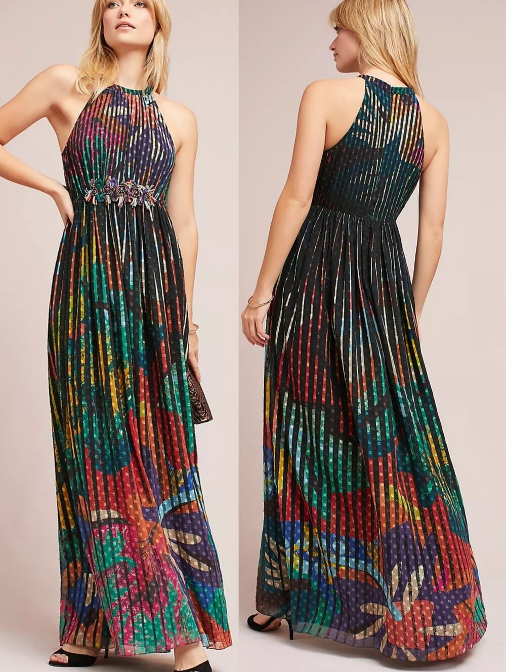Anthropologie Geisha Designs Kalinka Maxi Dress Size 2